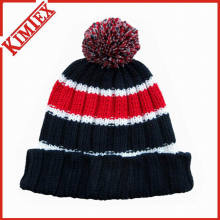 Chapeau en acrylique Jacquard Crochet POM POM